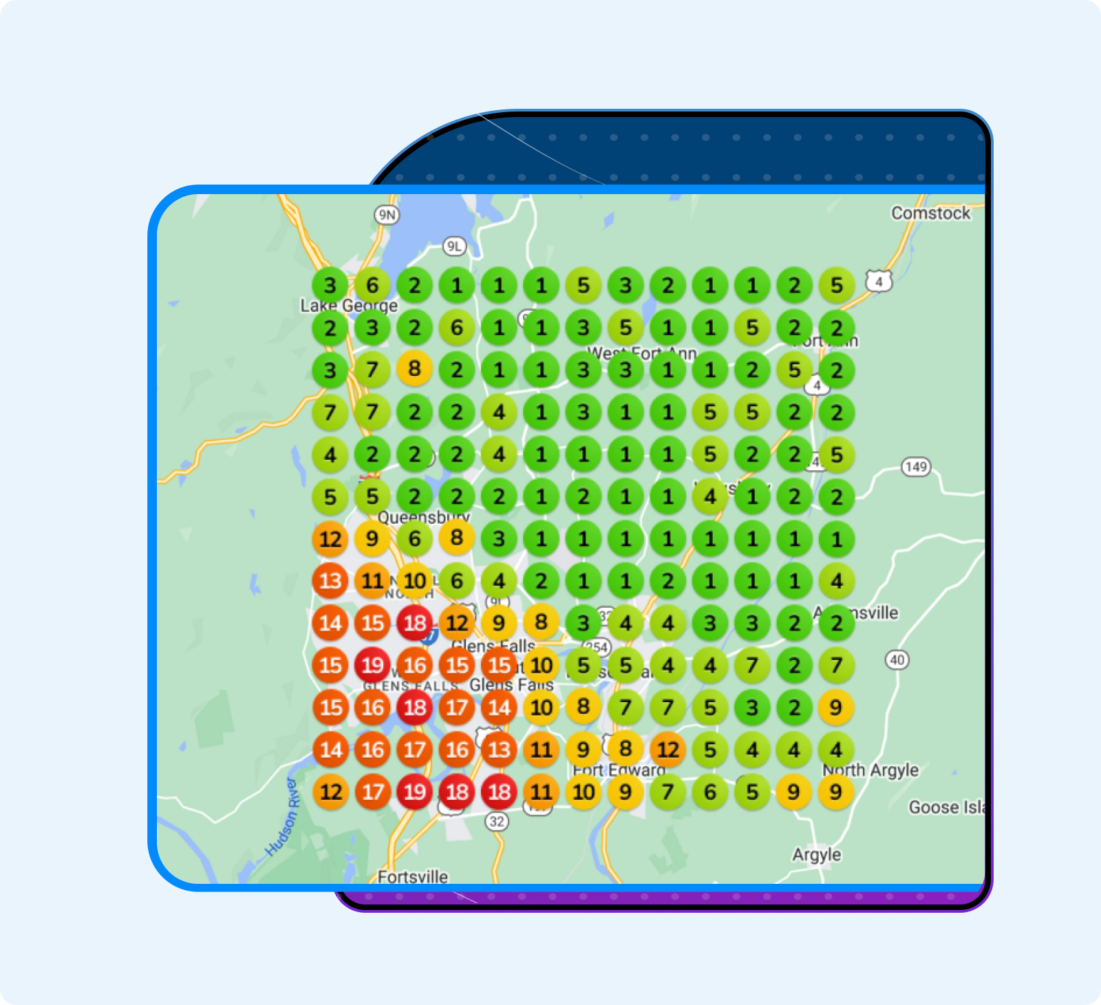 Google Maps ranking report for local SEO coverage